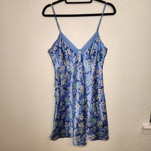 Adonna blue Mini slip dress Nightgown cottagecore y2k size S